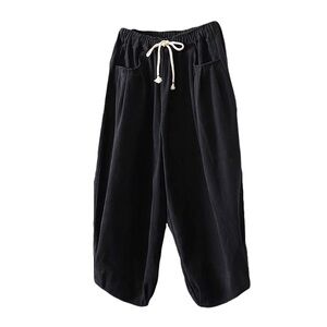 NWT Black Barrel Leg Casual Pants Street Wear Pockets Small Medium